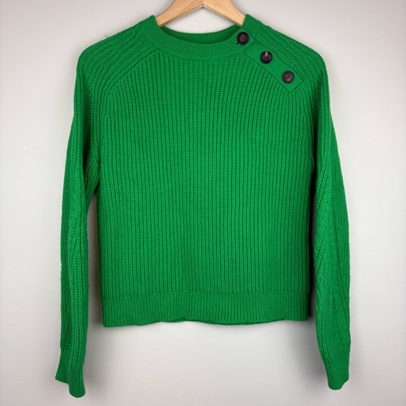 Sezane Darius Organic Cotton and Wool Long-Sleeved Jumper Sweater - Picture 2 of 12